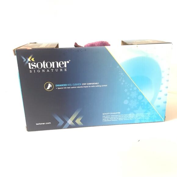 Isotoner Women’s Purple Fluffy Slippers Size 9.5-10 - Picture 7 of 7